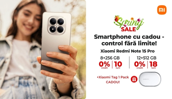 Spring SALE - Xiaomi Redmi Note 15 Pro + Xiaomi Tag 1 Pack CADOU!