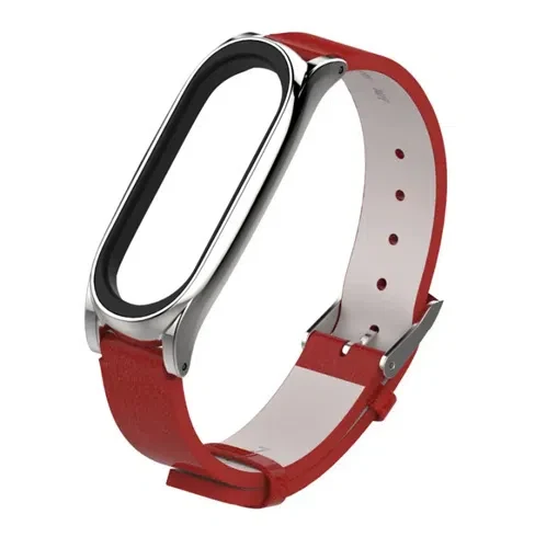 Xiaomi Strap Leather Smart Band 7 Red Ремешок