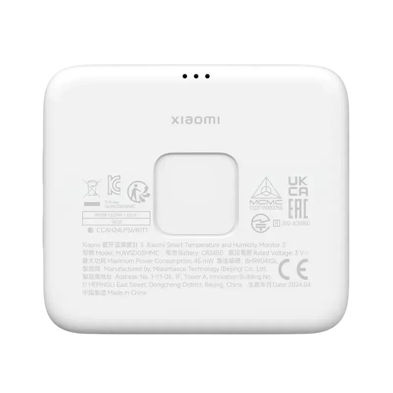 Senzor de temperatură și umiditate Xiaomi Mi Temperature and Humidity Monitor 3, White 5