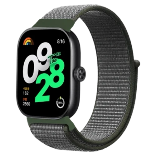 Curelușă Xiaomi Strap Nylon Redmi Watch 4 / 5 /Band 8 Pro/9 Pro, Dark olive