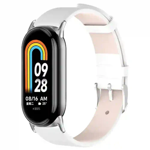 Ремешок Xiaomi Strap Leather Smart Band 8/9 White