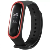 Ремешок для браслета Xiaomi Mi Band 3 Черный/Красный