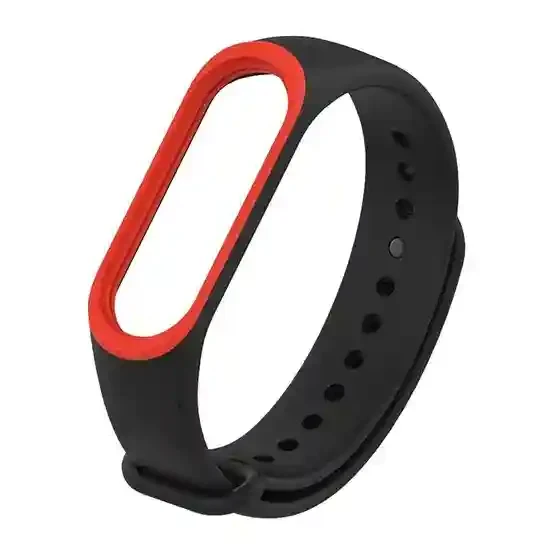 Ремешок для браслета Xiaomi Mi Band 3 Черный/Красный 4