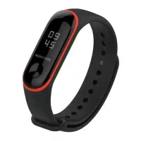 Ремешок для браслета Xiaomi Mi Band 3 Черный/Красный 2