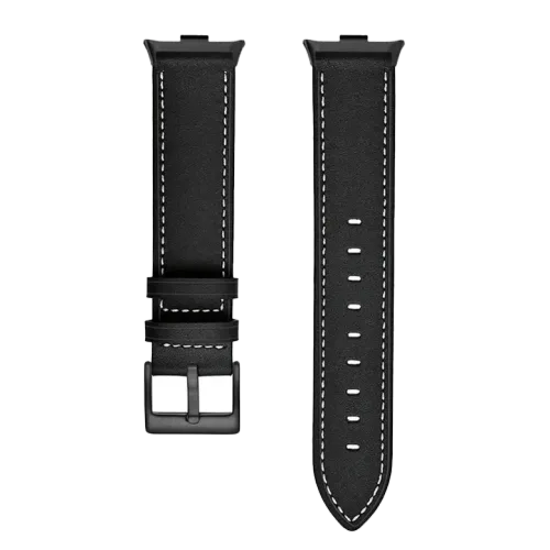 Cureluşă p/u Band 8 Pro / 9 Pro / Redmi Watch 4 Leather Black