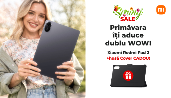 Spring SALE - Xiaomi Redmi Pad 2 + Husă CADOU!
