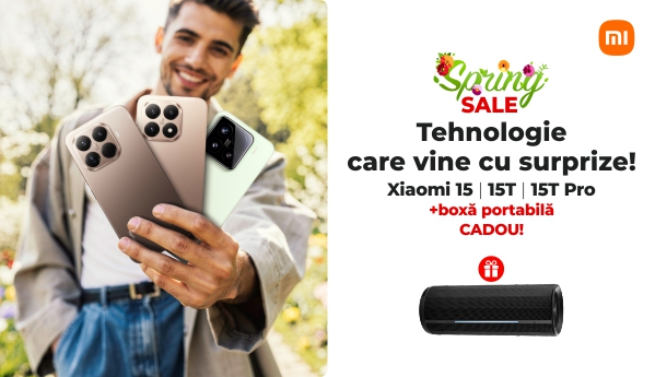 Spring SALE - Xiaomi 15 | 15T | 15T Pro + boxă portabilă CADOU!