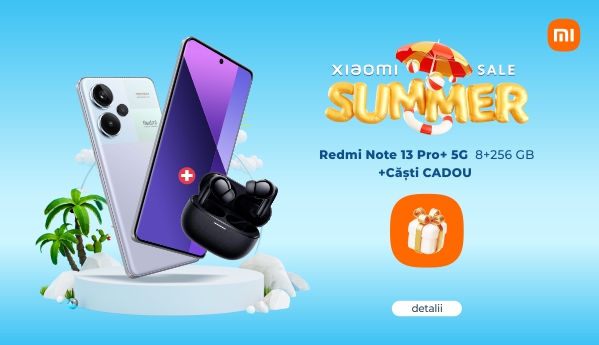 Summer Sale - Redmi Note 13 Pro+ 5G 8+256 GB + CADOU!