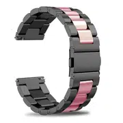 Curelușă din metal 20mm Black/Pink